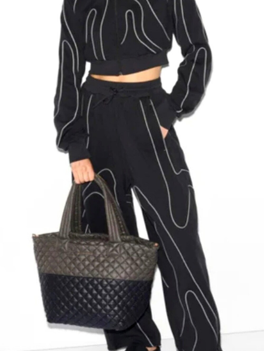 MZ Wallace Metro Tote Black/Magnet Color Block